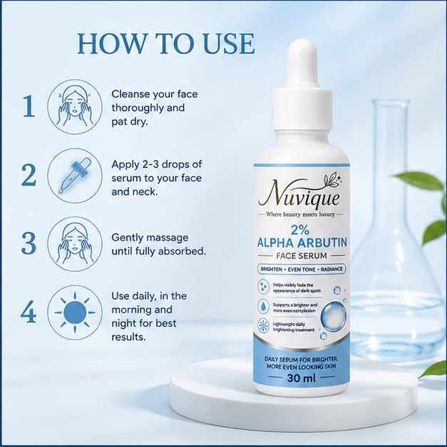Nuvique Face Serum Collection 30 ml | Daily Skincare & Hair Care Serum Range | Niacinamide, Vitamin C, 1% Salicylic Acid, 2% Alpha Arbutin, Spot Care, Anti Acne & Rosemary Hair Serum | Lightweight Formula