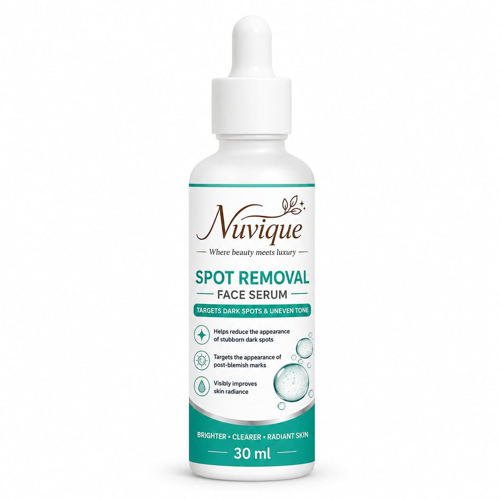 Nuvique Spot Removal Face Serum 30 ml | Daily Facial Serum for Uneven Looking Skin, Smooth Texture & Radiant Appearance | Lightweight Formula for All Skin Types