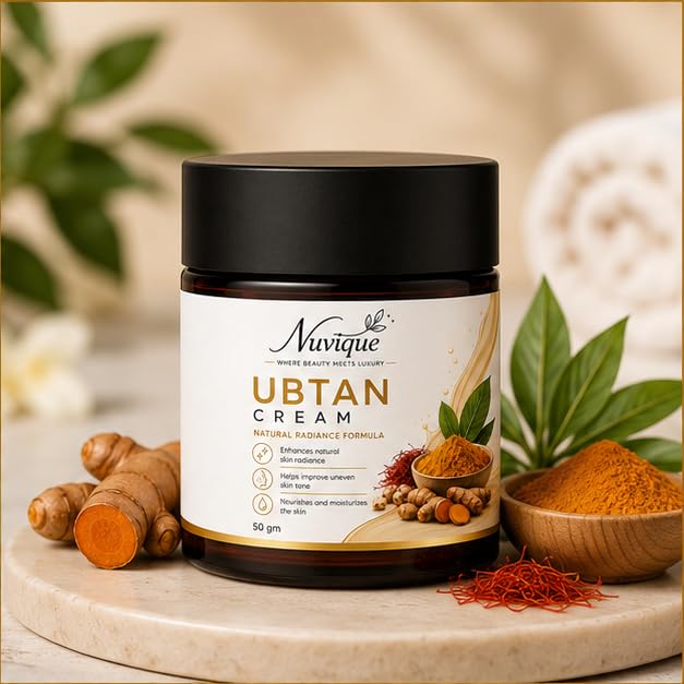 Nuvique Ubtan Cream 50g | Traditional Turmeric Inspired Face Cream for Nourished & Radiant Looking Skin