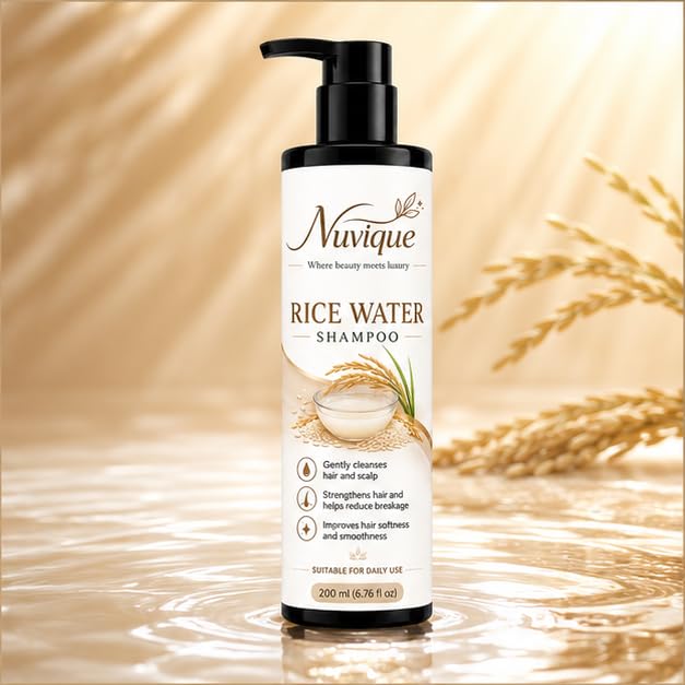 Nuvique Shampoo Collection 200ml | Rosemary, Rice Water, Damage & 7 in 1 Repair Shampoo | Daily Hair Care for All Hair Types