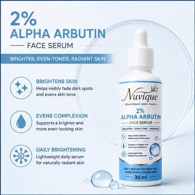 Nuvique Face Serum Collection 30 ml | Daily Skincare & Hair Care Serum Range | Niacinamide, Vitamin C, 1% Salicylic Acid, 2% Alpha Arbutin, Spot Care, Anti Acne & Rosemary Hair Serum | Lightweight Formula